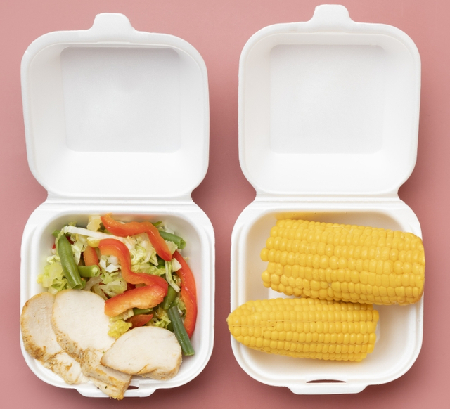 SKD-07A Contenitore per alimenti compostabile piccolo da 6 pollici