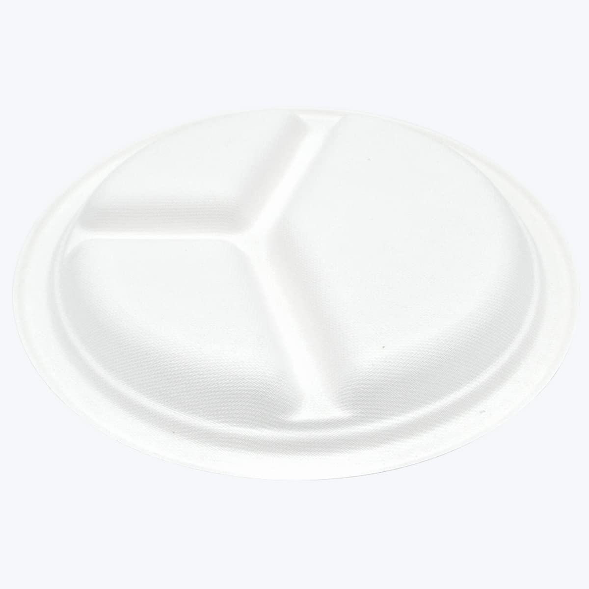 P007 Piatto biodegradabile da 10 pollici a 3 scomparti